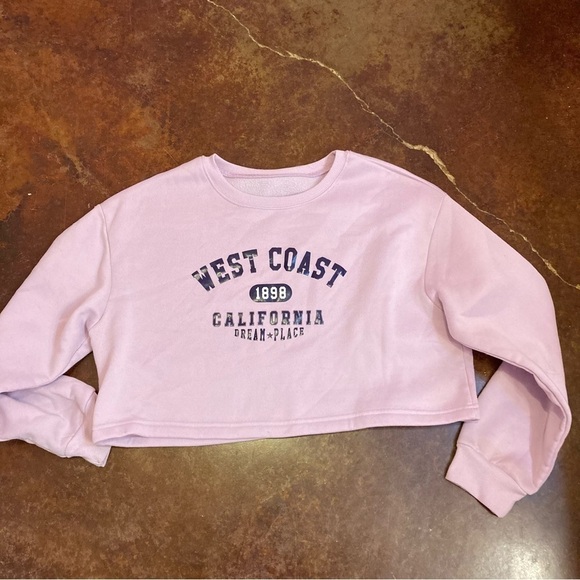 Ladies West Coast California Cropped Sweatshirt - Picture 1 of 2